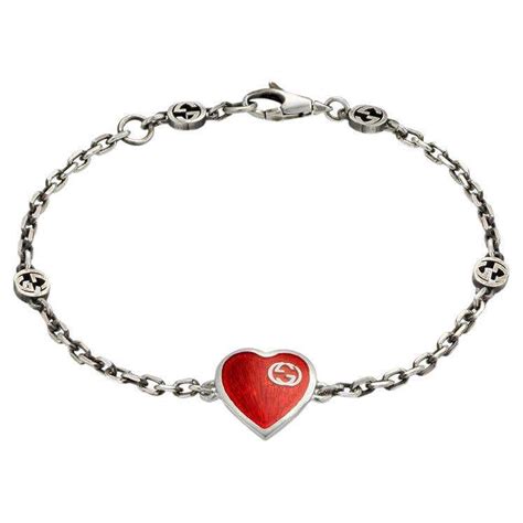 bracciale gucci argento cuore